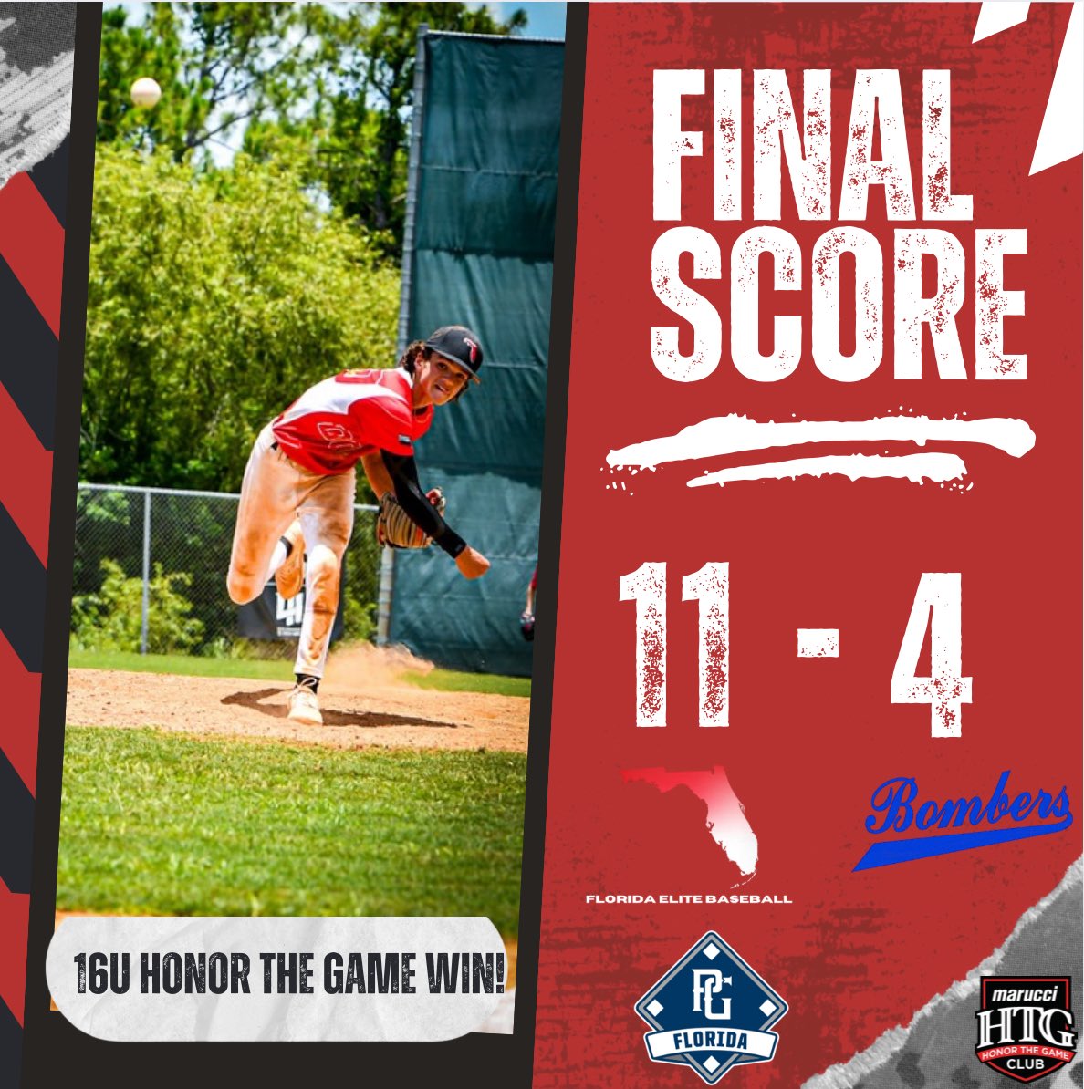 Saturday win for 16U Honor the Game🌴