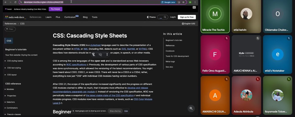 CodeverseA's tweet image. Classes are still ongoing 💯
We are now discussing CSS.
Why have you not joined us ??
#buildinpublic #coding #WebDevelopment