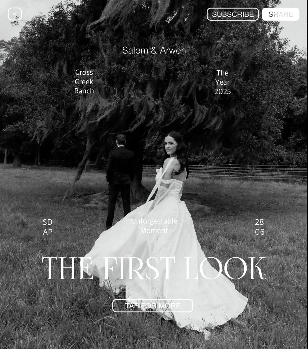 elvesfile's tweet photo. ✶  Ⓒ 𝟸0𝟐𝟓¹  → • elvesfile  Bl✩̷g { #sawedding } 𝚇𝙾 ! ♡ 
𝐏𝗈𝗋𝗍𝖿𝑜𝗅𝗂𝗈; The feeling of seeing my Sally for the first time in her wedding dress is something I will never be able to describe. https://t.co/Sr7Hxl8Jhx