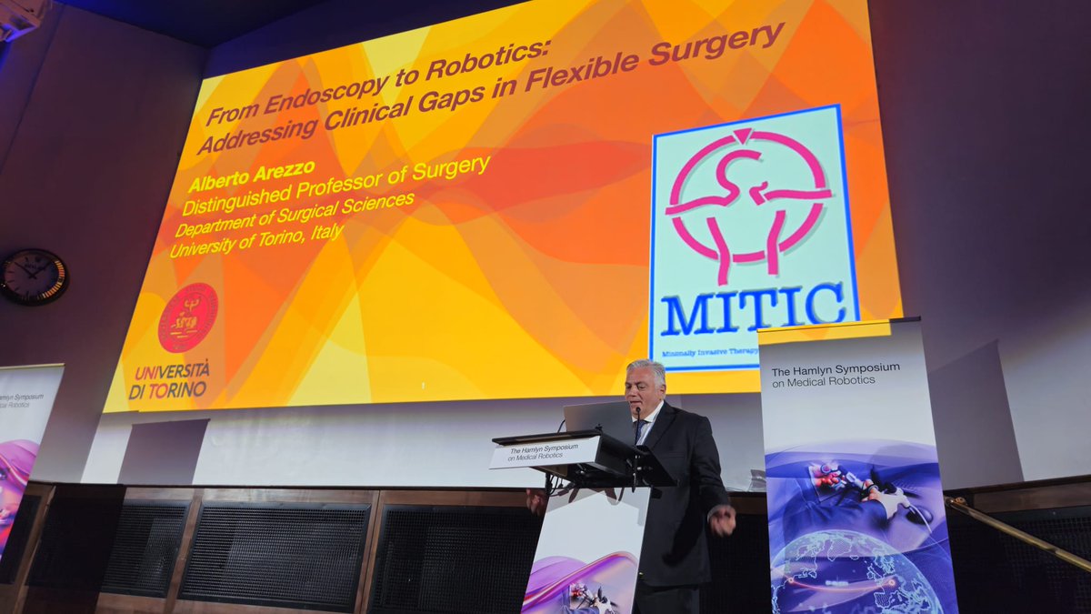 albertoarezzo's tweet image. The MITIC Lab – Minimally Invasive Therapy and Innovation Center was honored to contribute to the prestigious 2025 edition of the Hamlyn Symposium on Medical Robotics, hosted by the @ICLHamlynRobots  with:

🔹 3 Invited Lectures
• The Unmet Clinical Needs for in situ tissue…