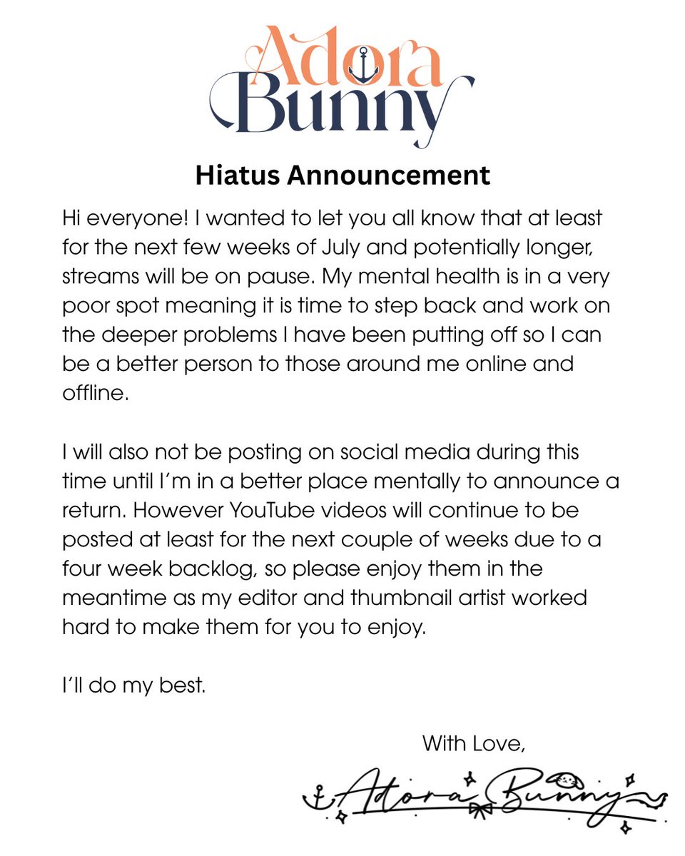 Hiatus Announcement 🧡
