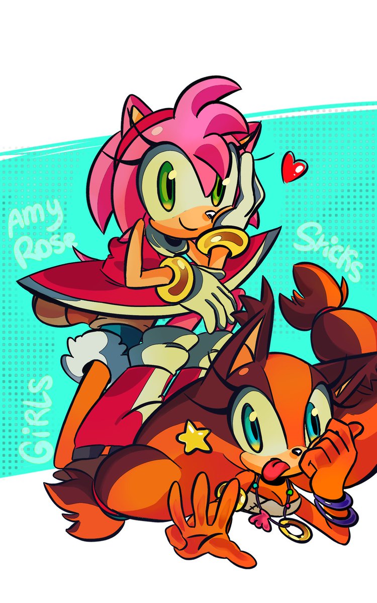 Sarah_Dertale54's tweet image. I saw this pose and thought about doing it with them ( ・∀・) #amyrose #sticksthebadger #sticks #amyrosefanart #sticksfanart #SONIC #sonicfanart