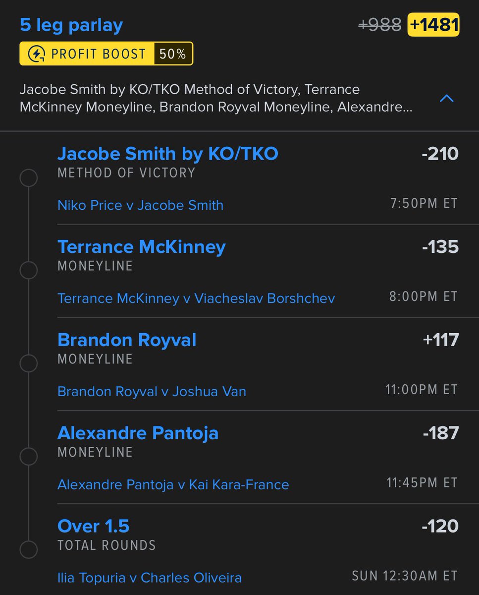 UFC 317 🥊 

Tried this a couple weeks ago and only missed on one method of victory so let’s sweep it this time 🧹