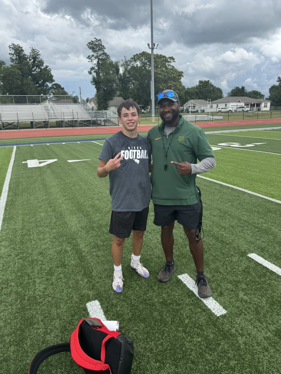 DanielH_errera's tweet photo. Thank you to @OBU_Football and @CoachTOdom for an amazing opportunity to learn and compete on the field yesterday!! @Coach_Holton28 @CoachAdrian6607 @coachbernieluna @coachbernieluna @MarcoHerrera64 @elbigfred @Zach2Blevins https://t.co/hrv2TeqoI3