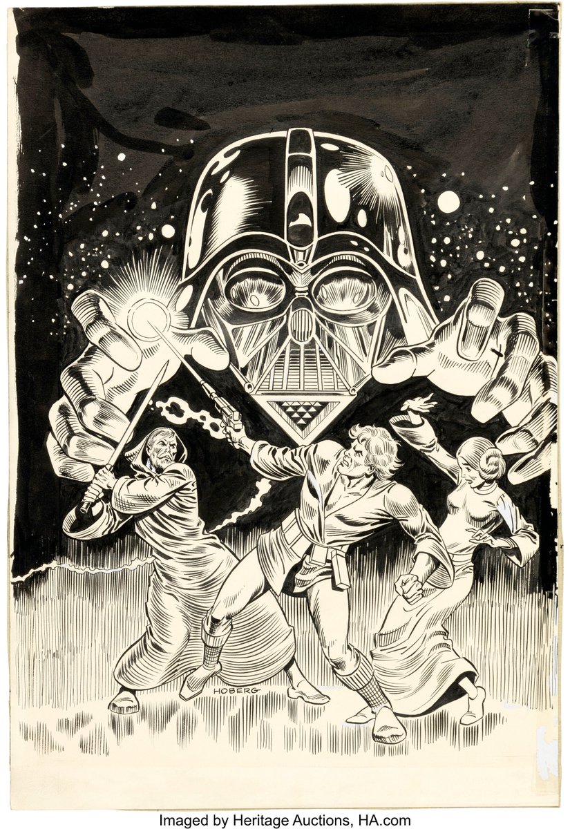 Borys Kit (@borys_kit) on Twitter photo Most comic readers probably have no clue who Rick Hoberg is but his cover for STAR WARS no. 4 (1977), part of Marvel Comics' adaptation of the original movie, went for a forceful $144,000 at yesterday's <a href="/HeritageAuction/">Heritage Auctions</a>'s auction. Most comic readers probably have no clue who Rick Hoberg is but his cover for STAR WARS no. 4 (1977), part of Marvel Comics' adaptation of the original movie, went for a forceful $144,000 at yesterday's <a href="/HeritageAuction/">Heritage Auctions</a>'s auction.