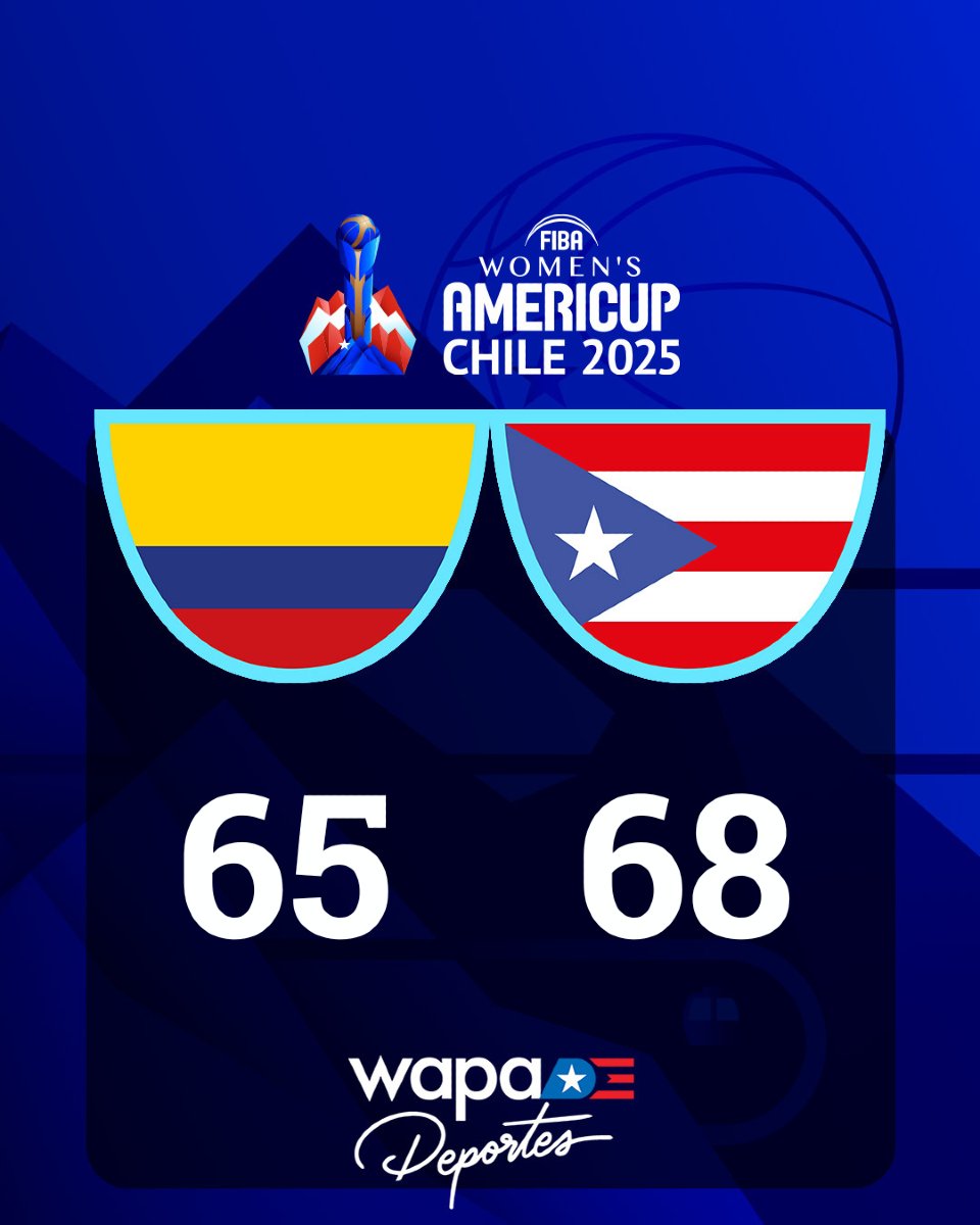 ¡Las nuestras sacaron garra! 🇵🇷 #PuertoRico se impone 68-65 ante #Colombia en un cierre de infarto, comenzando con victoria su participación en el #AmeriCup2025. 🏀
