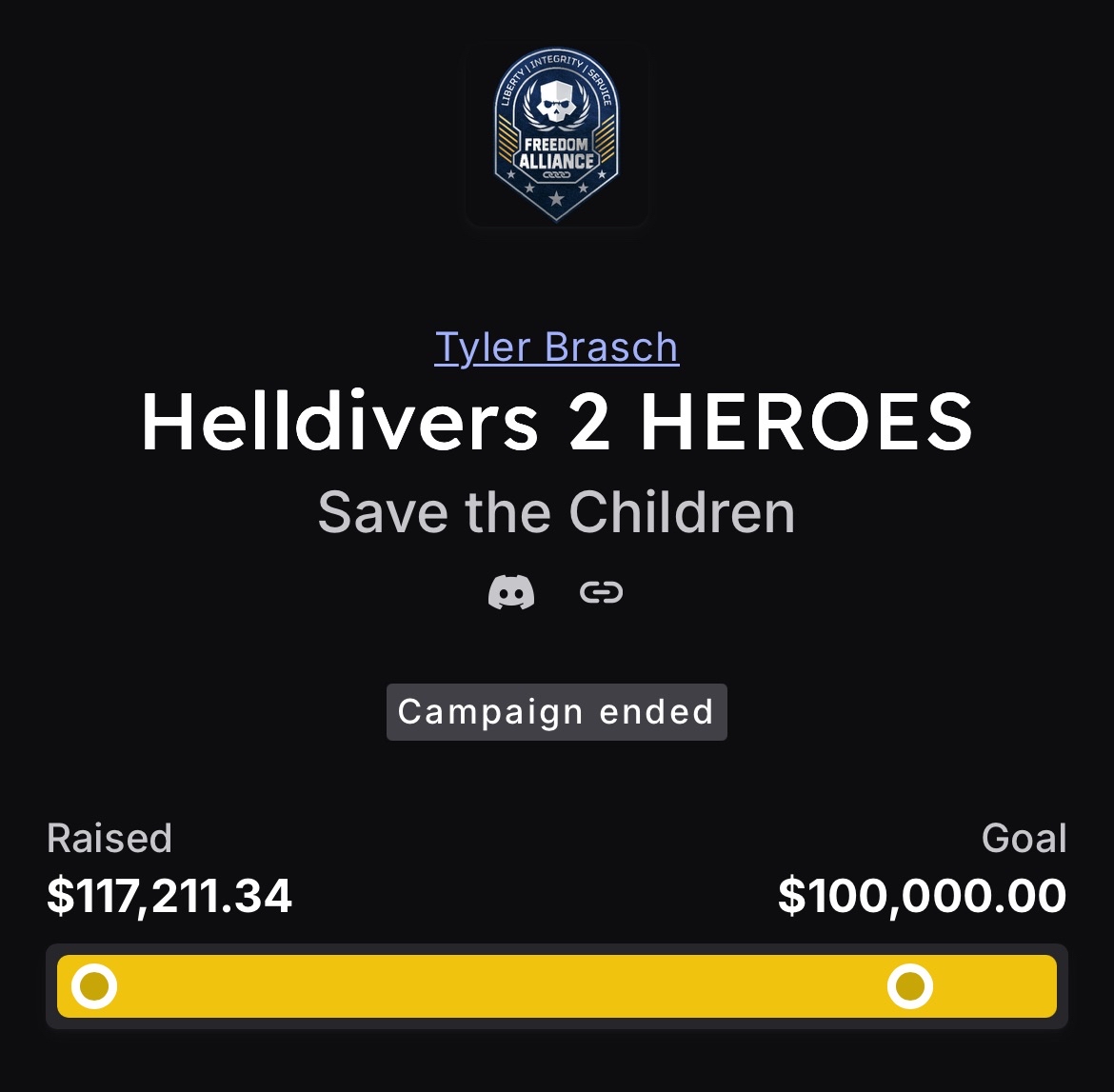 Helldivers_NOW's tweet image. #Helldivers2 | #Helldivers2Community 

Freedom Alliance Charity Event Ended