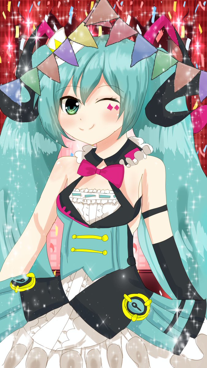 イラスト「猫ミク(透過全身+表情差分絵有)」