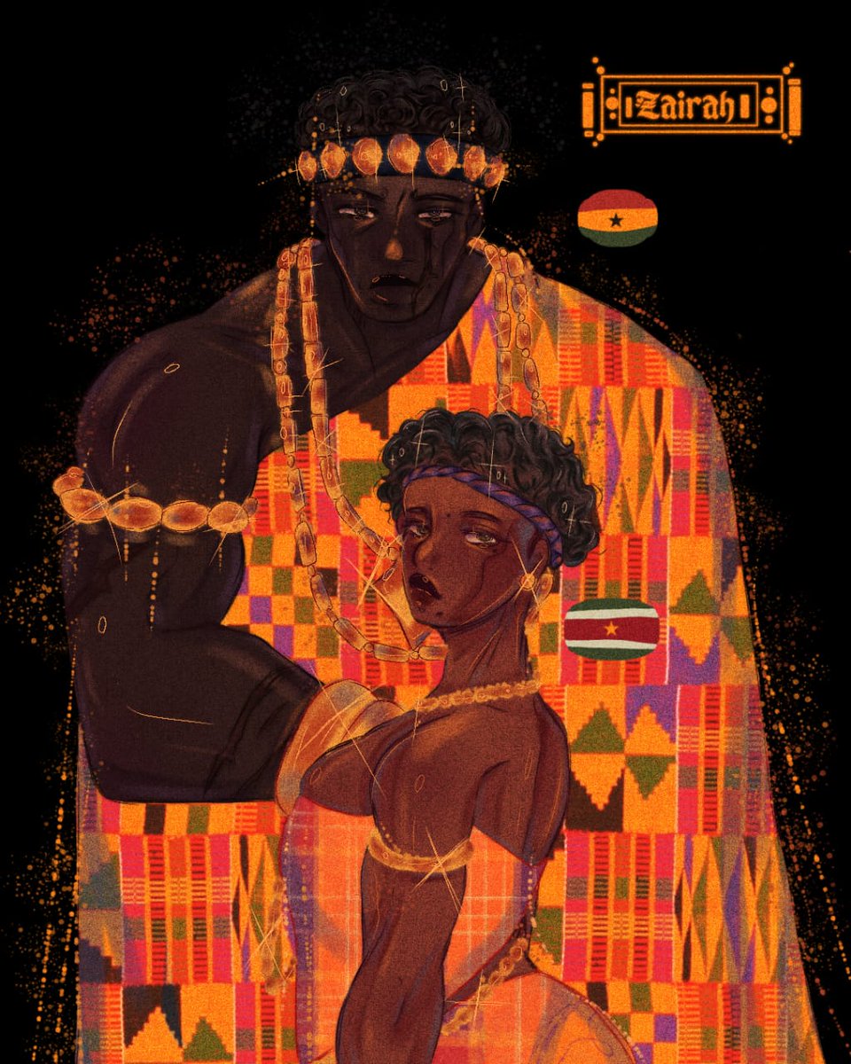 SchalwijkC's tweet image. 🇬🇭🇸🇷
(for ketoi koti week,this is not a drawing for keti koti)
#hetaliaoc
#hetalia
#juneteenth2025