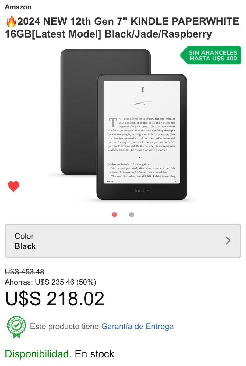 vmenditto's tweet photo. TIENDAMIA: Kindle 12 para vos que cobras en breve el aguinaldo 🔥 

👉🏼Cupón miss-mia te da USD20
👉🏼PERSONALPAY te da USD15

Correo privado
Sin extras 
Recibís en tu dirección 

Te la podes llevar x USD300 

Link 🔗 

https://t.co/EVZpCM86gu https://t.co/sa757EMm79