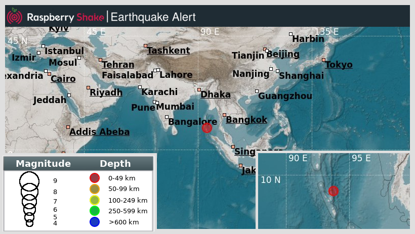 raspishakEQ's tweet photo. Preliminary M5.0 #Earthquake
ID: #rs2025mqoeag
343km from #Garacharma, #IndianOcean
2025-06-28 23:34 UTC
Source: #GFZ
@raspishake
Join the largest #CitizenScience EQ community ➡ https://t.co/Y5O0dgJqJF
EVENT ➡ https://t.co/Vuzufof9Tc https://t.co/yZ2MC7VHzH