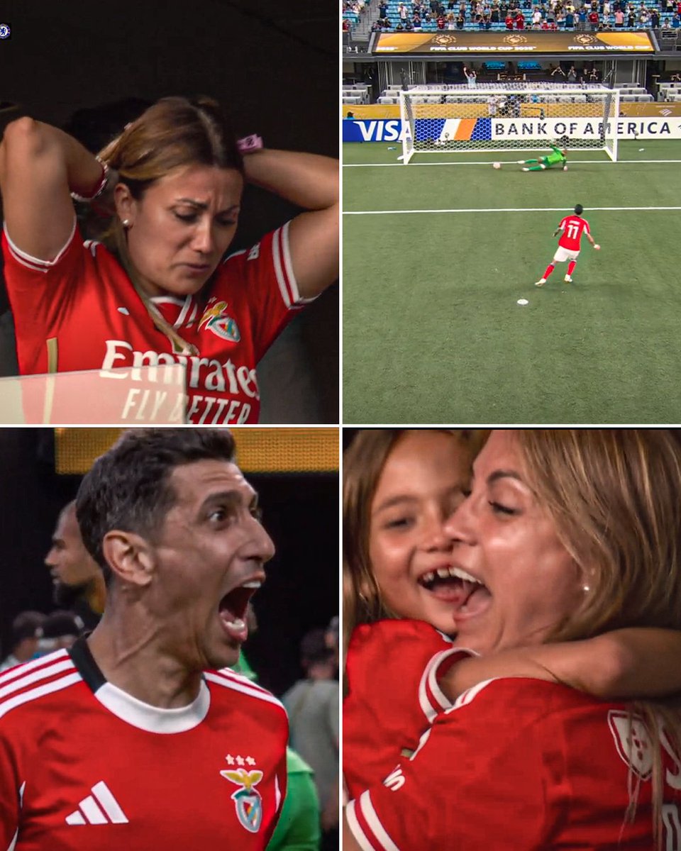 ESPNFC's tweet image. DI MARIA EQUALIZES VS. CHELSEA IN STOPPAGE TIME!

His family went through all the emotions before and after the pen 😂