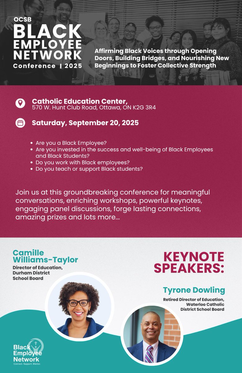 Patrice Hall-Johnson (Ms. Hall) (@ms_p_hall) on Twitter photo 🎉The <a href="/OCSB_BEN/">OCSB Black Employee Network (BEN)</a> is excited to announce their inaugural Black Employee Conference taking place in September. If you haven’t already, please sign up and show your support! <a href="/ChuksIma/">Chuks Imahiagbe</a> <a href="/MissLEmmanuel/">Leslie Emmanuel, OCT</a> <a href="/Ms_P_Hall/">Patrice Hall-Johnson (Ms. Hall)</a> <a href="/PrinceEhoro/">Prince Ehoro</a> <a href="/OttCatholicSB/">Ottawa Catholic School Board</a> <a href="/ocsbequity/">@OCSBEquity</a> <a href="/TyroneDowling/">Tyrone Dowling</a> <a href="/CamilleWT_DDSB/">Camille Williams-Taylor</a> 🎉The <a href="/OCSB_BEN/">OCSB Black Employee Network (BEN)</a> is excited to announce their inaugural Black Employee Conference taking place in September. If you haven’t already, please sign up and show your support! <a href="/ChuksIma/">Chuks Imahiagbe</a> <a href="/MissLEmmanuel/">Leslie Emmanuel, OCT</a> <a href="/Ms_P_Hall/">Patrice Hall-Johnson (Ms. Hall)</a> <a href="/PrinceEhoro/">Prince Ehoro</a> <a href="/OttCatholicSB/">Ottawa Catholic School Board</a> <a href="/ocsbequity/">@OCSBEquity</a> <a href="/TyroneDowling/">Tyrone Dowling</a> <a href="/CamilleWT_DDSB/">Camille Williams-Taylor</a>
