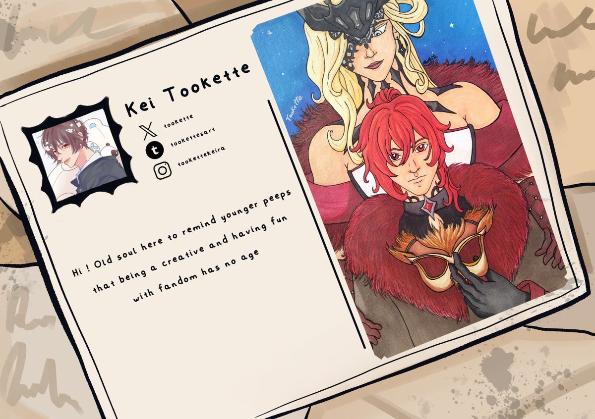 ChiluccZine's tweet image. 🦉 CONTRIBUTOR SPOTLIGHT 🐳
Introducing our artist @tookette! An old soul here to remind younger peeps that having fun in a fandom has no age