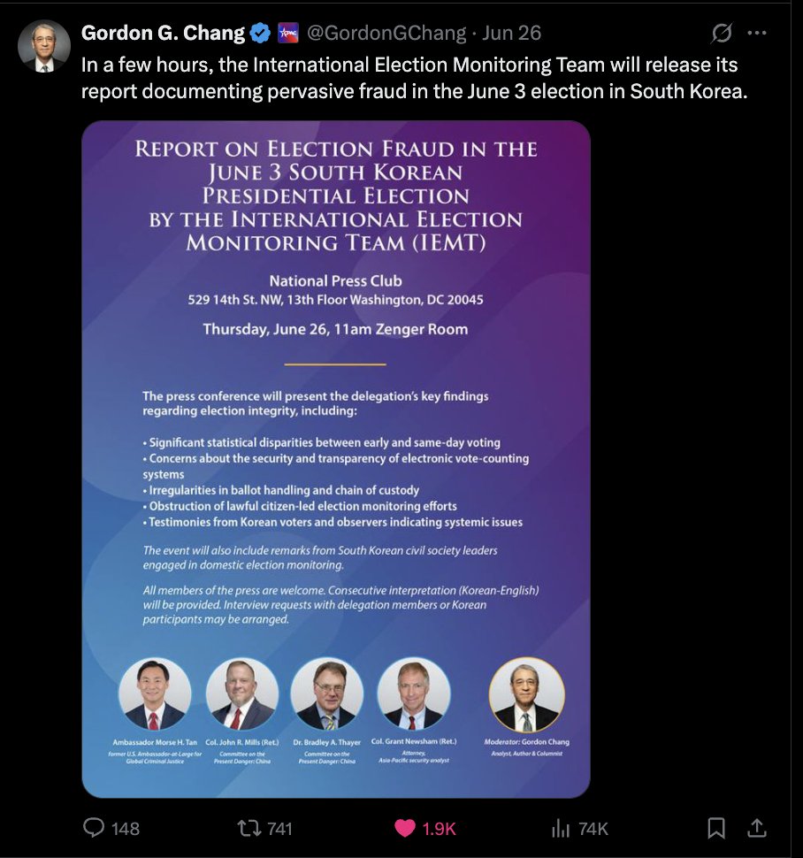 🇰🇷🇨🇳 SOUTH KOREA’S INTERNET JUST GOT CANCELLED... BY CHINA?!

South Korea just hit delete on a press conference that tens of thousands of people stayed up till midnight to watch.

Even ex-Prime Minister Hwang Kyo-ahn got his X account wiped.

Posting the South Korean flag? Also