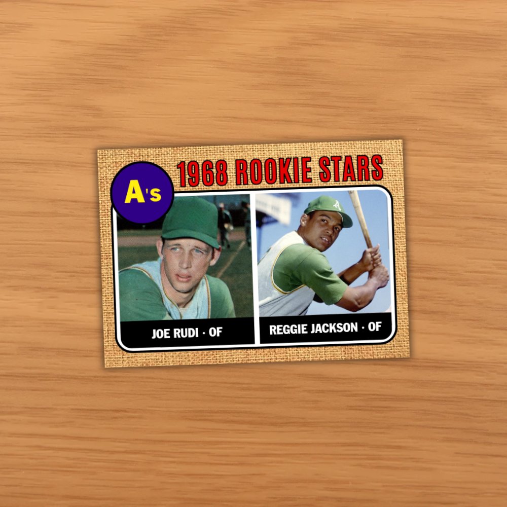 roselleavenue's tweet image. Custom Reggie Jackson "rookie" card (along with the great Joe Rudi) just $9 each ππ