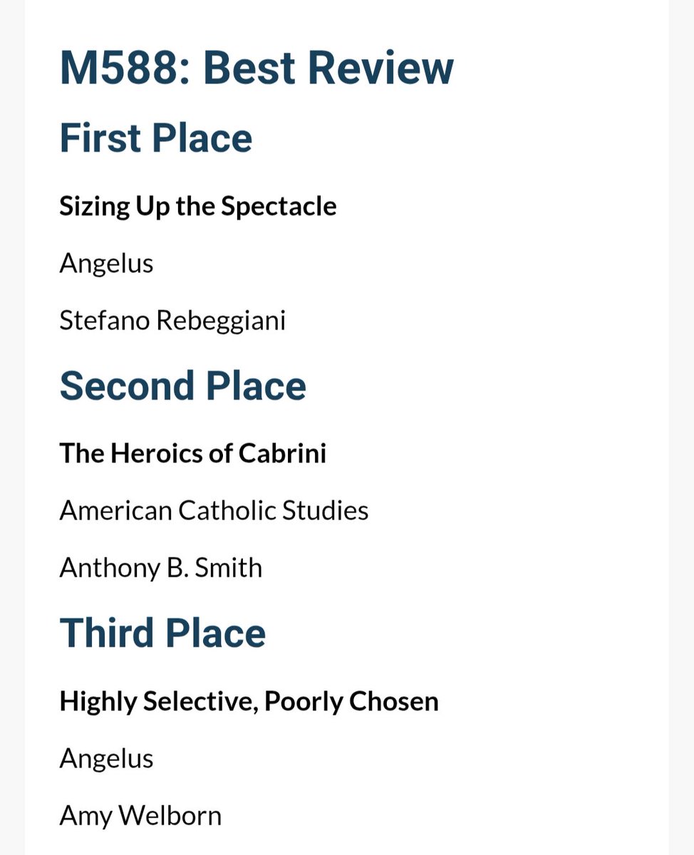 Amy Welborn (@amywelborn2) on Twitter photo Two 1sts and a 3rd in the Catholic Media Awards. Not bad. Thanks <a href="/AngelusNews/">Angelus News</a> and <a href="/KofC/">Knights of Columbus</a> Columbia Magazine! Two 1sts and a 3rd in the Catholic Media Awards. Not bad. Thanks <a href="/AngelusNews/">Angelus News</a> and <a href="/KofC/">Knights of Columbus</a> Columbia Magazine!