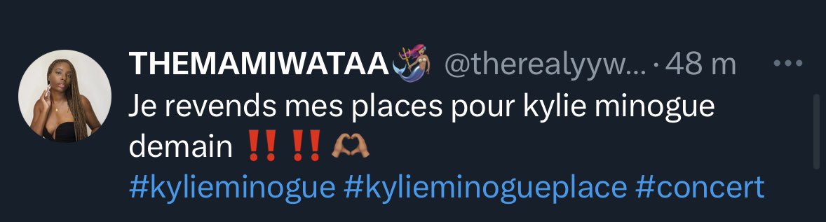 S_lmoro's tweet photo. PREVENTION 🚨⚠️ Billets concerts ! 

Cette personne @therealyywataa qui fait croire qu’elle vend des places de concerts à chaque événement est un gros Scam ! Arnaque ! Ne lui acheter rien‼️

@StopArnaques_ 

#concert #billet #place #ticket #bercy https://t.co/Cw3thiFLw6