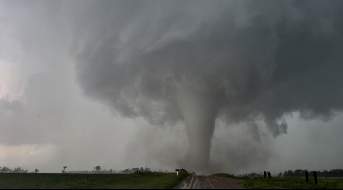 Violent tornado on the ground near Clear Lake SD.