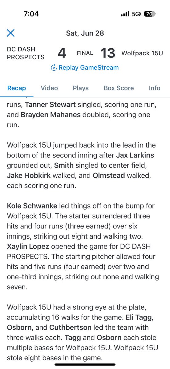 Great win boys! Keep it rollin…