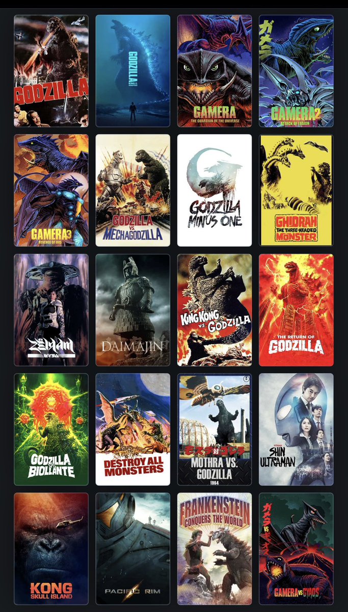 Fuzzy_Gamera's tweet image. Top 20 toku film list (in no order).  How’d I do??