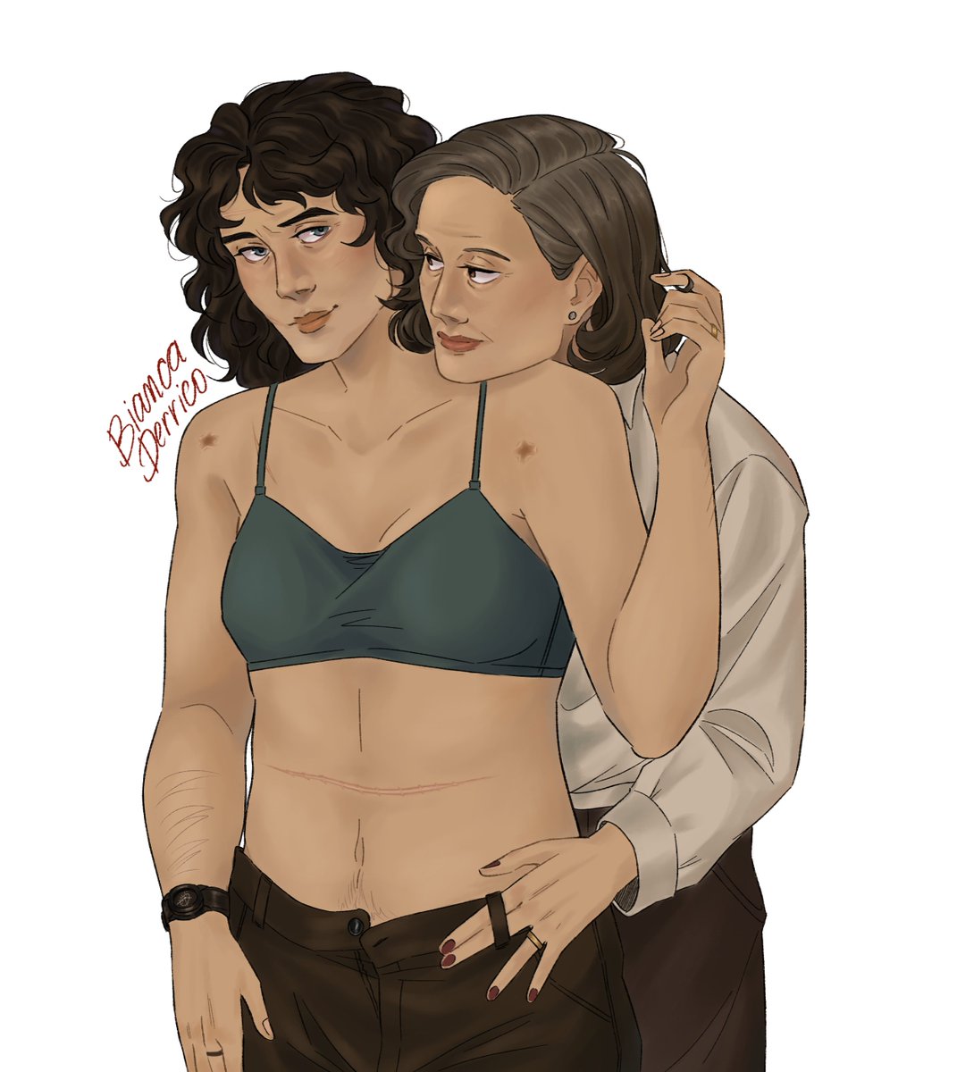 bianca_derrico's tweet image. I love you fem hannigram I love you #hannigram #fanart #hannibal