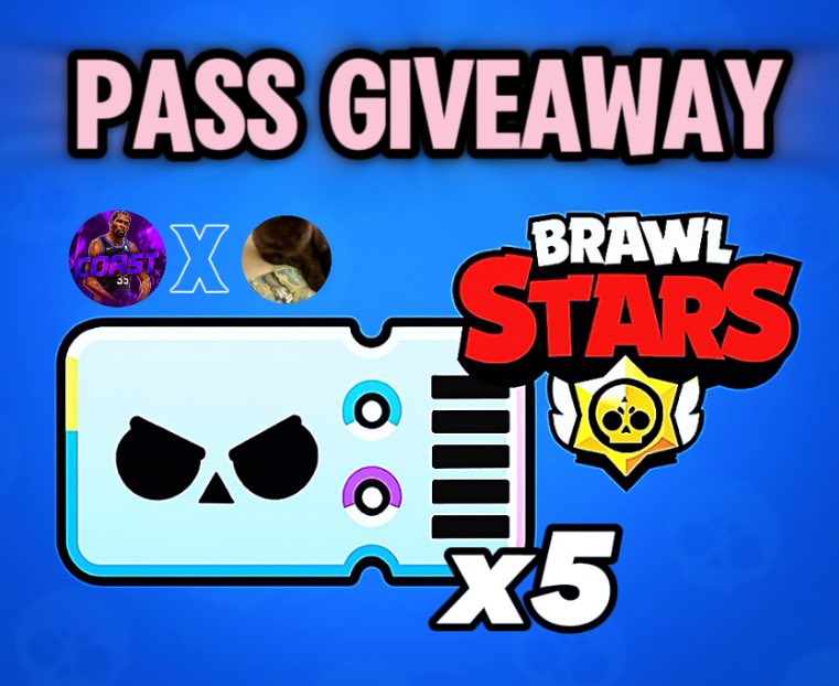 💎GIVEAWAY💎

🎁 x5 Brawl Pass Plus

TO ENTER:
☑️Follow <a href="/TakeoverCoast/">Coast</a> &amp; <a href="/KimmerClash/">Kimmyykimmyy</a> 
☑️Like &amp; RT
☑️Tag 2 Friends

Winners Announced In 48 Hours🔥
