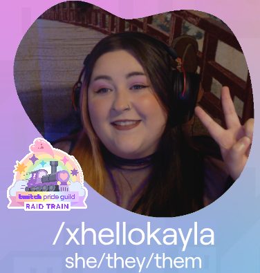 xhellokayla's tweet photo. it's time for my Twitch #PrideGuildRaidTrain slot, come celebrate pride and hang out for some PEAK chaos!
it has been wonderful helping as part of the leads for the raid train so far in June, let's end out Pride together! ๐๐ #TwitchUnityGuilds https://t.co/2u9Sw0u32D https://t.co/PdE840f8WO