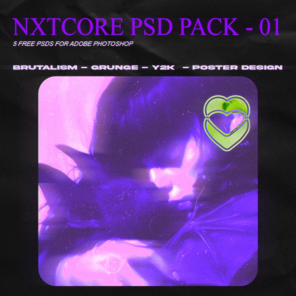 I release a simple PSD pack with 5 files for any study or something like that

Is 100% free for download so yea 

ko-fi.com/s/edc9c7e135

#psd #pack #photoshop #GFX #nxt #nxtcore #GFXPack #brutalism #y2k