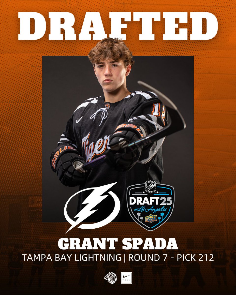 Congratulations to former Prep Boys hockey player Grant Spada on being selected by the Tampa Bay Lightning in the 2025 NHL Draft!

#NHLDraft | #GoBolts | <a href="/RidleyAthletics/">Ridley Athletics</a>