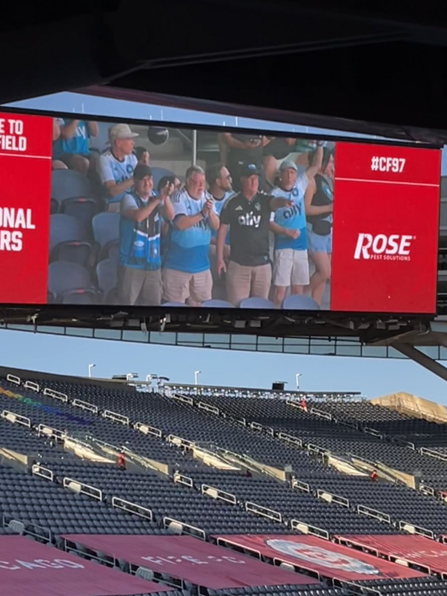 Poor <a href="/ChicagoFire/">Chicago Fire FC</a> fans don't show out like the <a href="/CharlotteFC/">Charlotte FC</a> fans do in CLT!  Hahaha pathetic!

It's so sparse, we even made the Jumbotron!

<a href="/CharlotteFC_CFO/">Charlotte FC Chief Fan Officer</a> #charlottefc #forthecrown