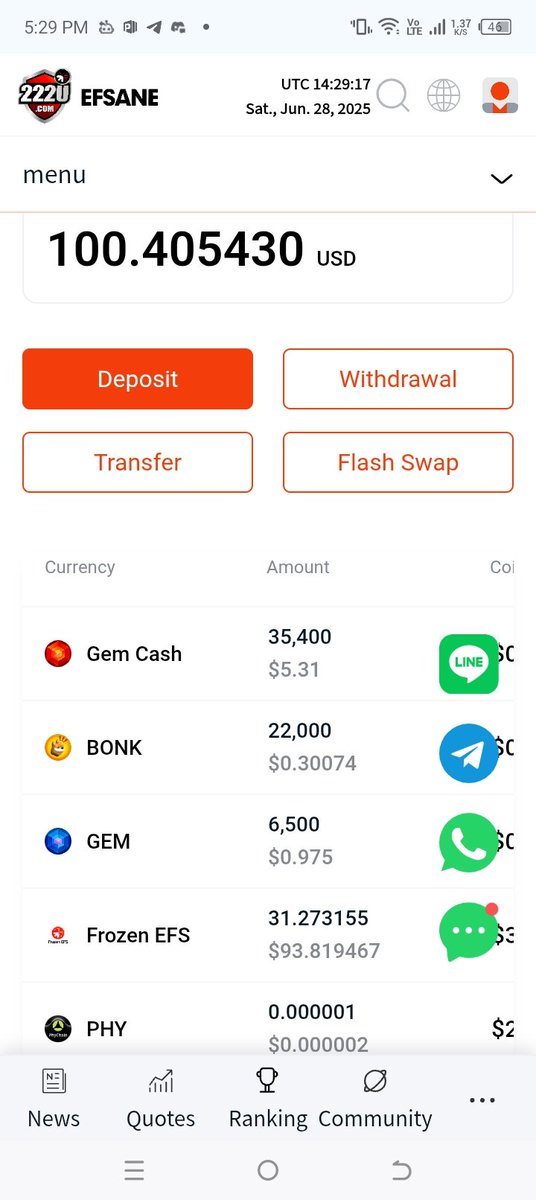 EFSANE Listing  JULY 22
🔗 efsanetr.com/en_US/internal…

✅New user earn $12 (2 EFS) &amp; 2000 gems ($1)
✅Do Daily Sign in 500 gems
✅Exchange GEMS to $EFS 

Invite Your Friends..earn 2000.... friend 1 invite friends 2 earn 1200 gems .......if they also invite friends 3 u earn 600 gems