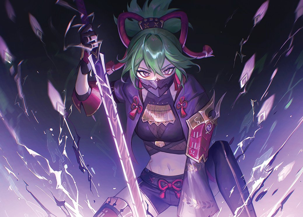 She got a break from taking care of the Itto Gang for a day but has a new explosive companion to take care of... 🙃🙃

🎉 Happy Birthday #KukiShinobu  🎉

📷📷 Art by <a href="/kgynh/">유4</a>   ! #GenshinImpact