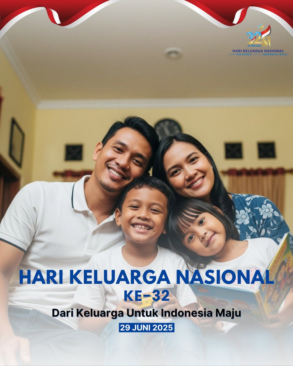 genrelampung's tweet photo. Bulan Juni, Bulannya keluarga! Ungkapan ini sangat tepat.
Hallo Genrengers 🙌🏻✨
Hari ini (HARGANAS) Ke-32
Mari Kita jadikan momen ini sebagai pengingat pentingnya peran keluarga dalam membangun generasi yang sehat, bahagia dan berkualitas.

#HariKeluarga #Kemendukbangga_BKKBN https://t.co/xlcjeCrpCQ