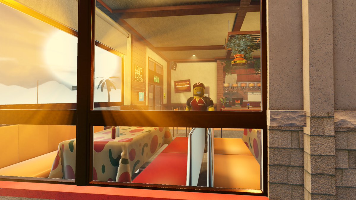 BrickBitesYT's tweet image. What a view outside the DoughLuxe window 😮💨☀️ Roblox lighting update got me staring like it’s a Pixar movie.
#RobloxDev #DoughLuxe #RobloxLighting
“Can’t tell if I’m making pizza or inner peace.”