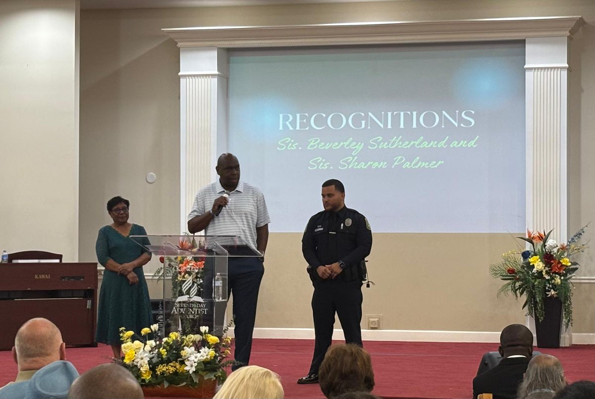 At Kendall Seventh Day Adventist Church’s Community Guest Day, we proudly recognized Officer Fajardo for the outstanding impact he’s made at Gloria Floyd Elementary and in our wider community. His dedication, kindness, and commitment to service truly uplift those around him.