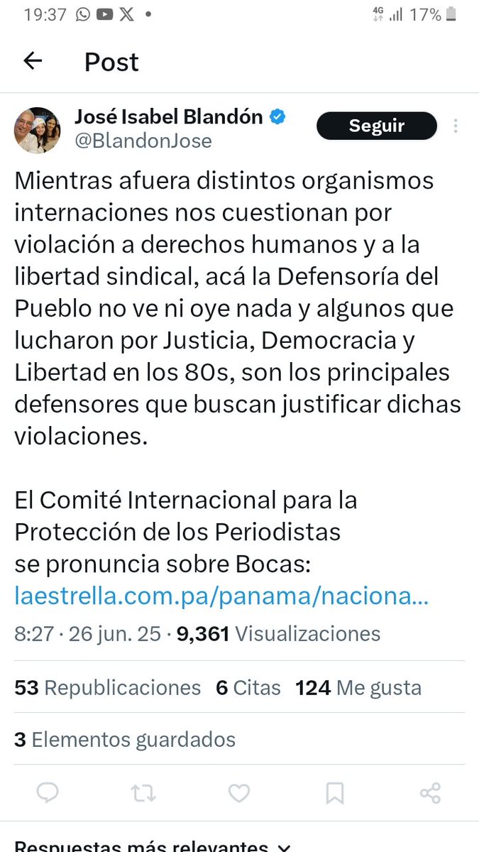 IMPLACABLEJUEZ's tweet photo. Y qué me importa lo que digan los organismos internacionales, los sindicatos se han convertido en organizaciones criminales que SÍ PUEDO DECIR Y SIN TEMOR A EQUIVOCARME VIOLAN LOS DERECHOS HUMANOS.

Me bloqueaste Blandón, mira si me importa...aguevao 👊 https://t.co/e8hyco3Vmj