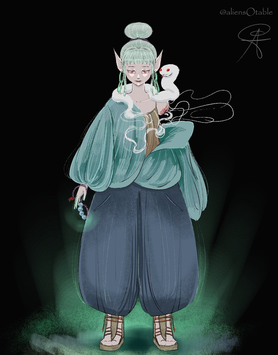 aliensOtable's tweet photo. Snekk :)
Drawing has been going pretty okay I think, not too many art blocks. I hope it stays that way.
#art #drawing #illustration #digitalart #characterdesign #character #snake #イラスト https://t.co/5yiXXGZ0mL