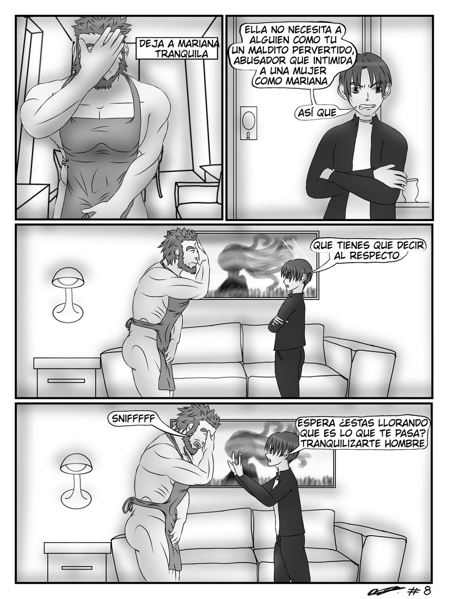 DarkpoisonM's tweet photo. Gracias por todo su apoyo les dejo las siguientes 4 páginas espero les gusten 😄 #comic #comicBL #manga #mangaBL #Bara #Barayaoi #muscularman #dibujodigital https://t.co/cM6QtoyFaE
