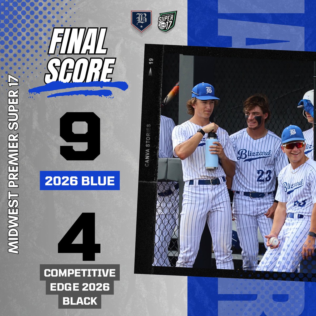 2026 Blue is a force to be reckoned with 🔥

<a href="/elialcorn29485/">Eli Alcorn ‘26</a> 4.2IP, 3H, 2ER, 5K
<a href="/CarsonHart2026/">Carson Hart</a> 2 for 3 - 2B, HR, 2R, 3RBI
<a href="/AsmusRiley/">Riley Asmus</a> 1 for 2 - H, 2RBI, BB
<a href="/Hagyn_Barbee/">Hagyn Barbee</a> 1 for 2 - H, 2R, 2RBI, BB
<a href="/Blunny14/">Brandon Lunneborg</a> 1 for 2 - H, R, BB

#BlizzardBaseball