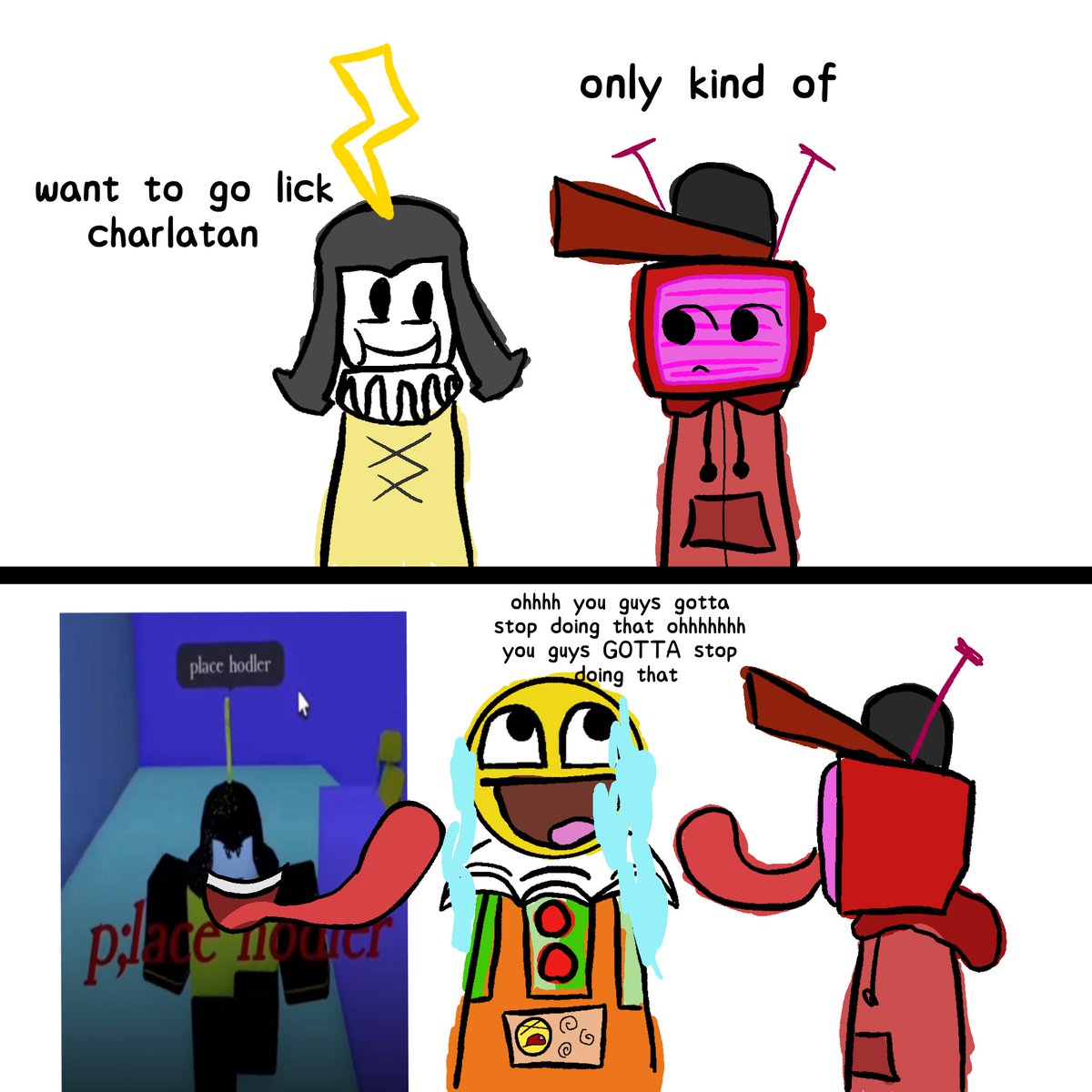 Baggodidi's tweet image. Double trouble Ft. Charlatan, Veeronica, Ringmaster, JX1DX1, and Facelulz
#FORSAKEN #Forsaken #ROBLOX #forsakenfanart
#facelulz #killbaggodidi