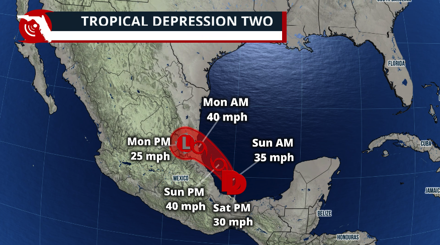 Tropical Depression Two forms, and it is forecast to become Tropical Storm Barry on Sunday. Much of Florida remains ´dusty´.

Read more here: 
wuft.org/weather/2025-0…