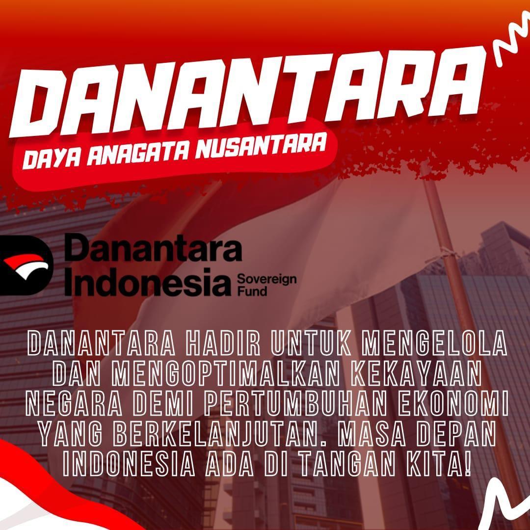 Bersama Kita dukung Danantara! Membuat ekonomi dan nilai investasi Indonesia seamakin tinggi dan menumbuhkan kesejahteraan bersama.

#Danantara
#ManfaatDanantara
#DanantaraIndonesia