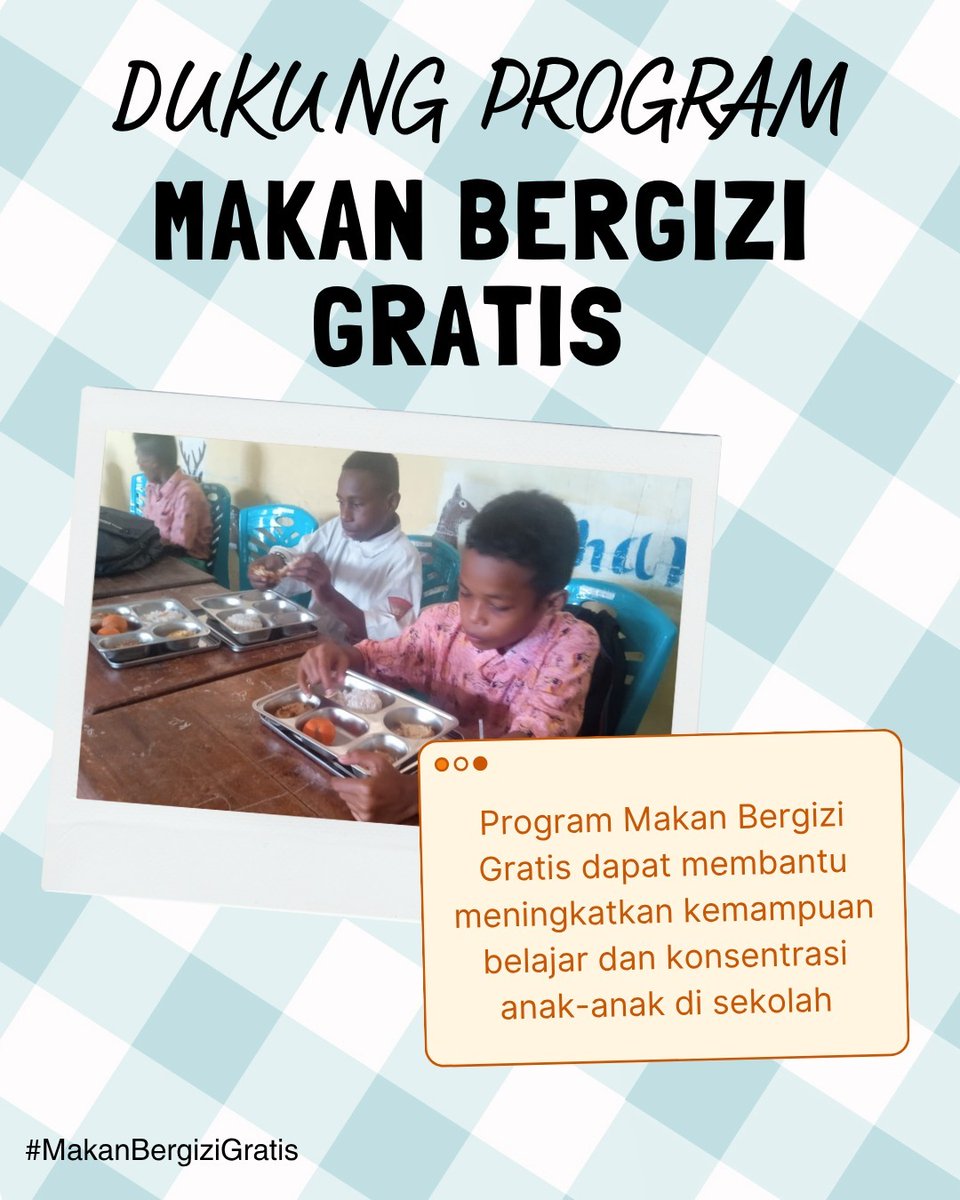 Dukung bersama Program Makan Bergizi Gratis. Membuaat masa depan anak-anak menjadi cerah dan membentuk SDM yang unggul dan membanggakan.

#FaktaIndonesia
#MakanBergiziGratis
#DukungMakanBergiziGratis
#DukungProgramMakanBergiziGratis
