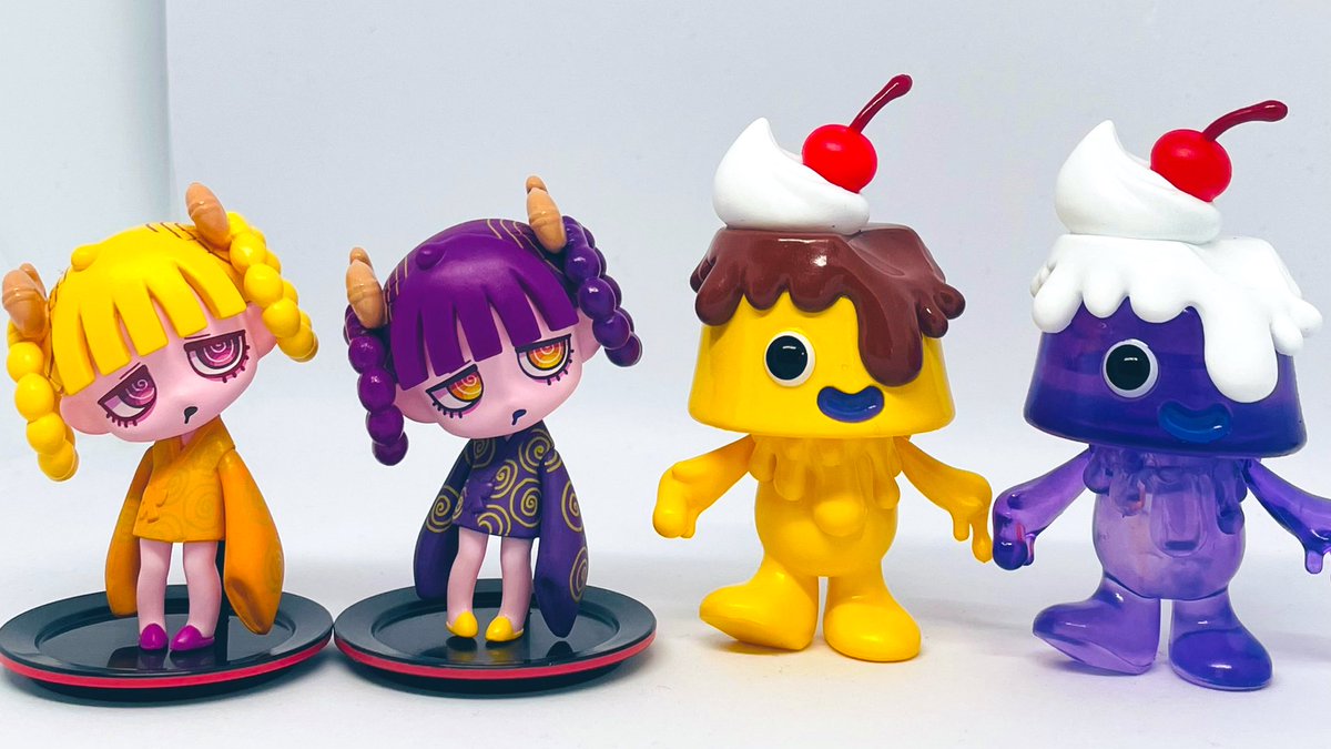 rayflo_pop's tweet image. 欲しかったガチャ見つけたーっᐠ( ᐛ )ᐟ✨
2回ずつ回しましたが何故か両方とも黄色と紫の子が来るという…😇
たい焼きちゃんのポン○リング部分(?)めちゃめちゃ細かいなぁ☺
プリンとゼリーも可愛すぎる⊂(ﾟд ｡⊂)ｳﾞｧｰ
#ウイルスイーツ
#リビングデッドプリン
 #リビングデッドゼリー