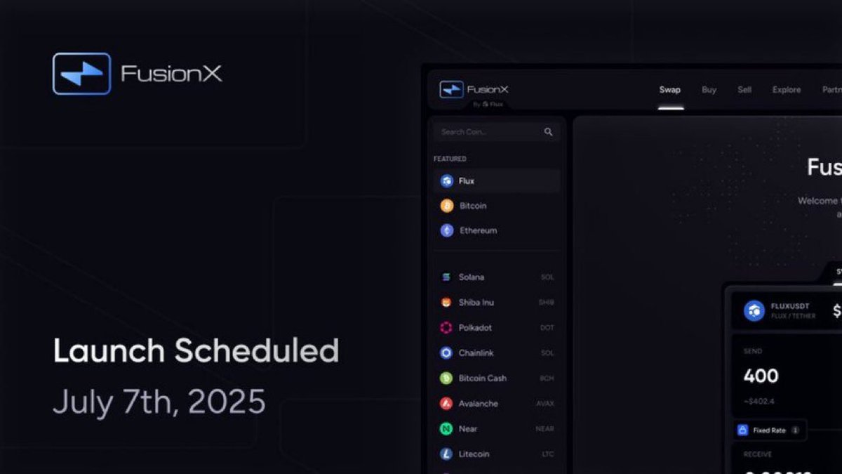 یہ لمحہ آخرکار آ ہی گیا!

پیشِ خدمت ہے FusionX — InFlux ٹیم کی جانب سے ایک انقلابی aggregated crypto exchange!

ہم خوشی سے اعلان کر رہے ہیں FusionX کے آغاز کا —
مارکیٹ کا سب سے آسان، یوزر فرینڈلی، اور جدید ترین کرپٹو ایکسچینج!

$Flux