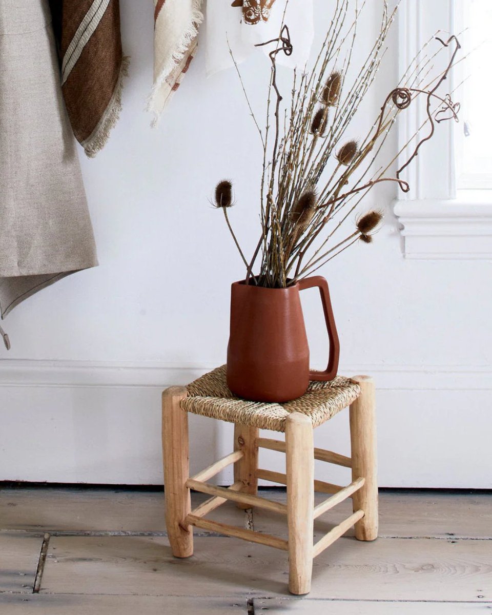 Elevate everyday moments with the Brown Novah Pitcher from Bloomist. Handmade in New Delhi and inspired by Bauhaus curves, it’s a sculptural ceramic piece that works as a pitcher or vase. Organic. Minimal. Beautifully intentional.