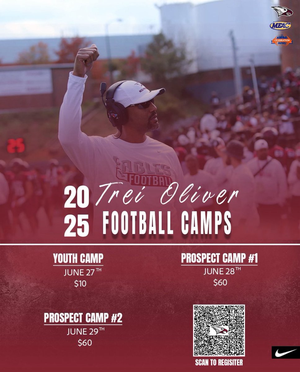 I will be <a href="/NCCU_Football/">NC CENTRAL FB | 🦅🏆🦅</a>  tomorrow ready to learn and compete.
<a href="/CoachTrousdale/">Coach Jason Trousdale</a> <a href="/CoachRichNDHS/">SRIV</a> <a href="/1CoachSmith23/">Manny Smith</a> <a href="/NorthernFB/">Northern Knights</a>