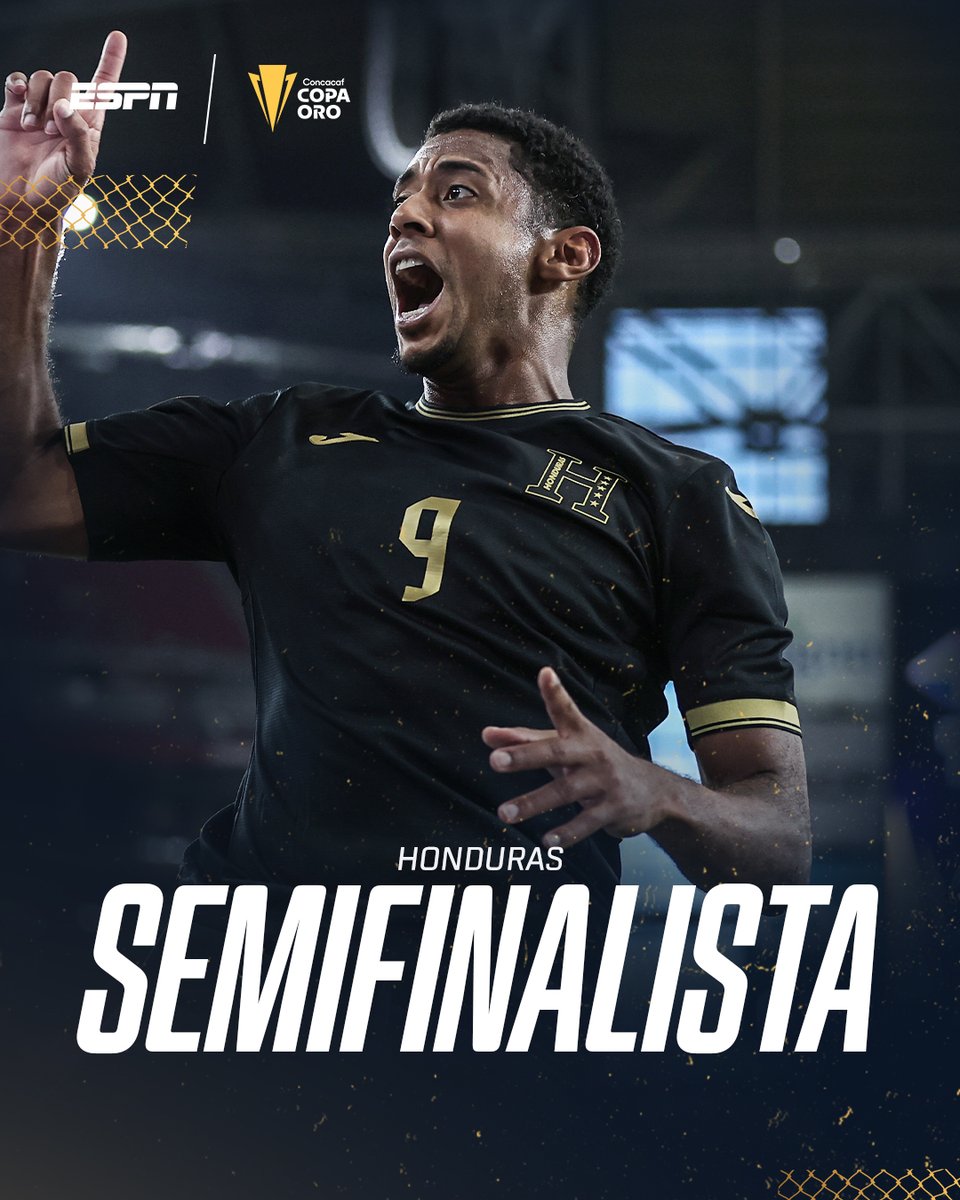 ESPN_CENAM's tweet photo. La H NO ES MUDA🔥🇭🇳

BATACAZO MONUMENTAL DE HONDURAS EN GLENDALE QUE ELIIMINÓ A PANAMÁ Y ES EL PRIMER SEMIFINALISTA DE #COPAORO 😳🤯

INCREÍBLE PARTIDO EN ARIZONA😱

📺 Disfruta toda la Concacaf #CopaOro2025 🏆 en #DisneyPlus https://t.co/a28FPVS7y2