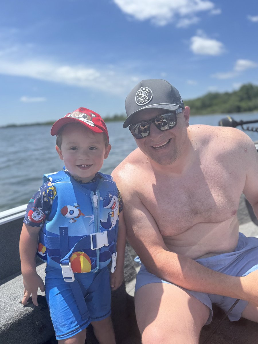 First big catch of the summer! Safe to say Everett loves the water!